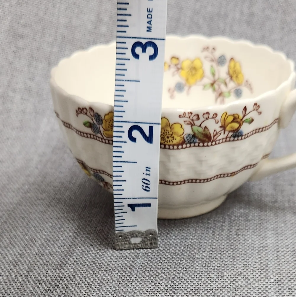 Vintage Copeland "Buttercup" Spode England Tea Cup Set Of 6 Various Condition - Picture 9 of 10